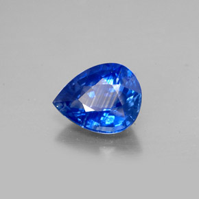 Zaffiro naturale blu da 1,59 ct, taglio a pera, VS-SI