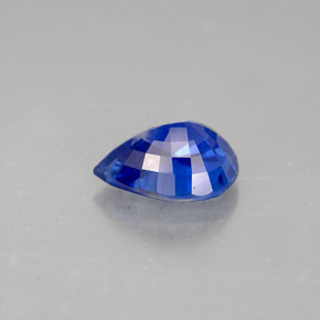 Zaffiro naturale blu da 1,59 ct, taglio a pera, VS-SI