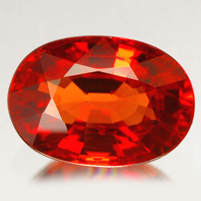 Zaffiro naturale arancione da 2,00 ct, taglio ovale, VVS