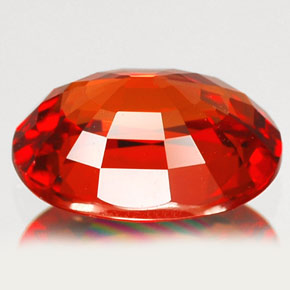 Zaffiro naturale arancione da 2,00 ct, taglio ovale, VVS