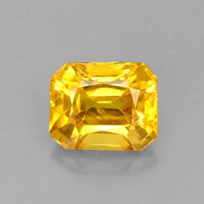 Zaffiro naturale giallo da 2,72 ct, taglio smeraldo, VS-SI