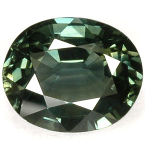 Zaffiro naturale verde da 1,32 ct, taglio ovale, VVS