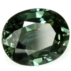 Zaffiro naturale verde da 1,32 ct, taglio ovale, VVS