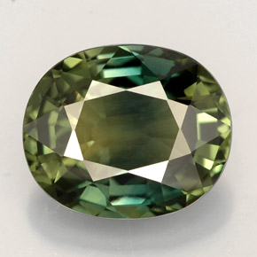 Zaffiro naturale verde da 4,55 ct, taglio ovale, VS-SI