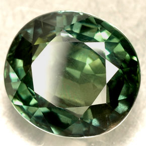 Zaffiro naturale verde da 5,04 ct, taglio ovale, VVS-VS