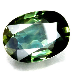 Zaffiro naturale verde da 7,18 ct, taglio ovale, VS