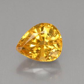 Zaffiro naturale giallo da 2,22 ct, taglio a pera, VS