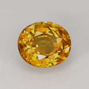 Zaffiro naturale giallo da 2,49 ct, taglio ovale, VS-SI