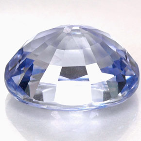 Zaffiro naturale blu da 4,76 ct, taglio ovale, IF