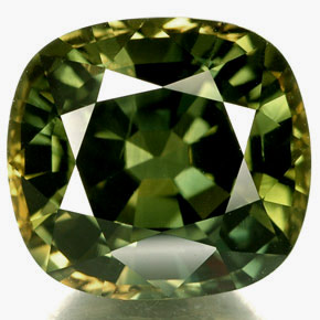 Zaffiro naturale verde da 6,29 ct, taglio a cuscino, VVS-VS
