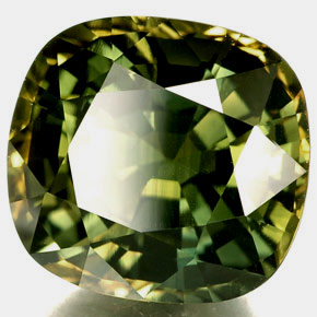 Zaffiro naturale verde da 6,29 ct, taglio a cuscino, VVS-VS