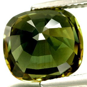 Zaffiro naturale verde da 6,29 ct, taglio a cuscino, VVS-VS