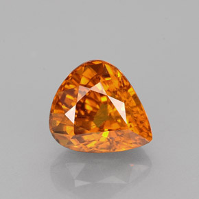 Zaffiro naturale arancione da 1,94 ct, taglio a pera, VS-SI