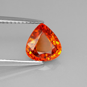 Zaffiro naturale arancione da 2,12 ct, taglio a pera, VVS-VS
