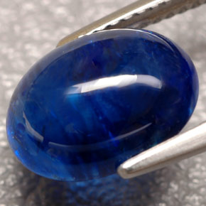 Zaffiro naturale blu da 5,88 ct, trasparente, trasparente/traslucido
