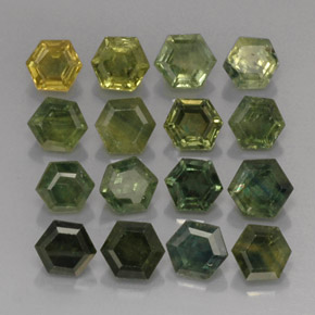 Zaffiro naturale verde da  ct, forma fantasia, VS-SI