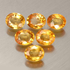 Zaffiro naturale arancione da  ct, taglio ovale, VVS-VS