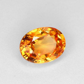 Zaffiro naturale arancione da 1,25 ct, taglio ovale, VVS-VS