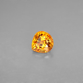 Zaffiro naturale arancione da 0,99 ct, taglio a pera, VVS-VS