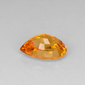 Zaffiro naturale arancione da 1,02 ct, taglio a pera, VVS