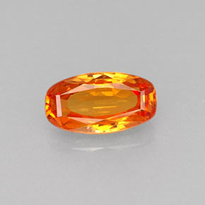 Zaffiro naturale arancione da 0,90 ct, taglio a cuscino, VVS-VS