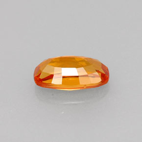 Zaffiro naturale arancione da 0,90 ct, taglio a cuscino, VVS-VS