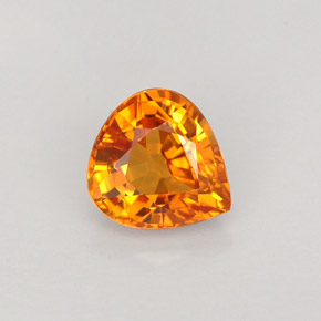 Zaffiro naturale arancione da 1,02 ct, taglio a pera, VS