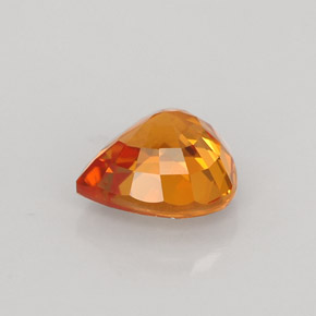 Zaffiro naturale arancione da 1,02 ct, taglio a pera, VS