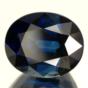 Zaffiro naturale blu da 5,09 ct, taglio ovale, IF