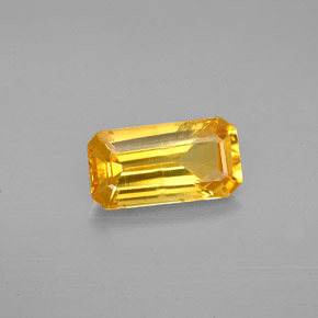 Zaffiro naturale giallo da 2,17 ct, taglio smeraldo, VS-SI