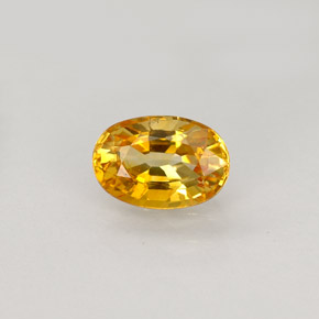 Zaffiro naturale giallo da 0,99 ct, taglio ovale, VVS