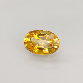 Zaffiro naturale giallo da 0,99 ct, taglio ovale, VVS