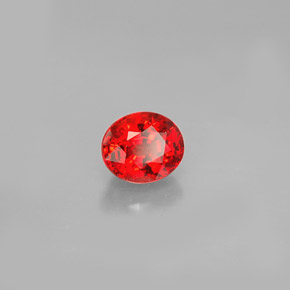 Zaffiro naturale arancione da 0,99 ct, taglio ovale, VS