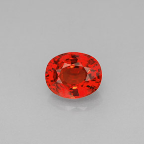 Zaffiro naturale arancione da 1,19 ct, taglio ovale, VS