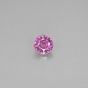 Zaffiro naturale viola da 0,56 ct, taglio rotondo, VS-SI