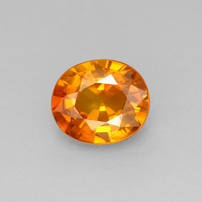 Zaffiro naturale arancione da 1,16 ct, taglio ovale, VS-SI