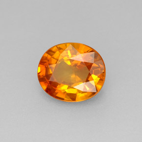 Zaffiro naturale arancione da 1,16 ct, taglio ovale, VS-SI