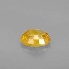 Zaffiro naturale giallo da 1,33 ct, taglio ovale, VVS-VS