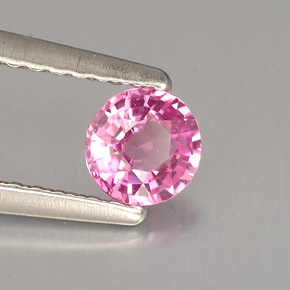 Zaffiro naturale rosa da 0,39 ct, taglio rotondo, VS