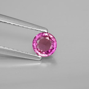 Zaffiro naturale rosa da 0,48 ct, taglio rotondo, VVS