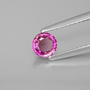 Zaffiro naturale rosa da 0,48 ct, taglio rotondo, VVS