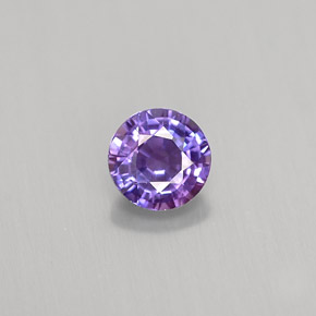 Zaffiro naturale viola da 0,52 ct, taglio rotondo, VS-SI