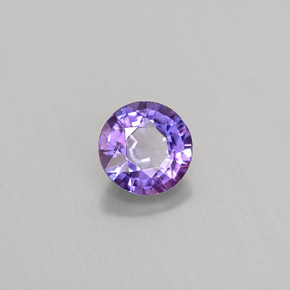 Zaffiro naturale viola da 0,52 ct, taglio rotondo, VS-SI