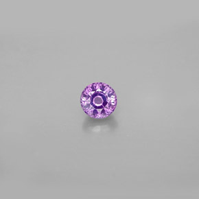 Zaffiro naturale viola da 0,47 ct, taglio rotondo, VS