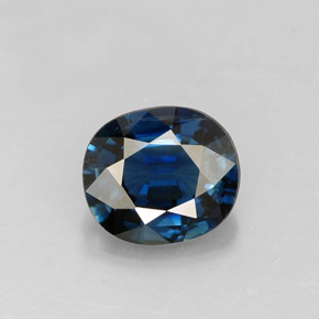 Zaffiro naturale blu da 0,85 ct, taglio ovale, VS