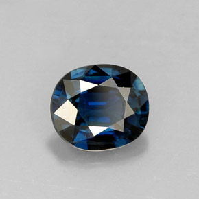Zaffiro naturale blu da 0,85 ct, taglio ovale, VS