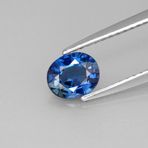 Zaffiro naturale blu da 0,79 ct, taglio ovale, VS