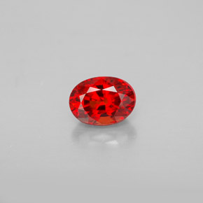 Zaffiro naturale arancione da 0,86 ct, taglio ovale, VS