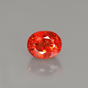 Zaffiro naturale arancione da 1,10 ct, taglio ovale, VS-SI