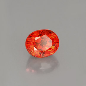Zaffiro naturale arancione da 1,10 ct, taglio ovale, VS-SI